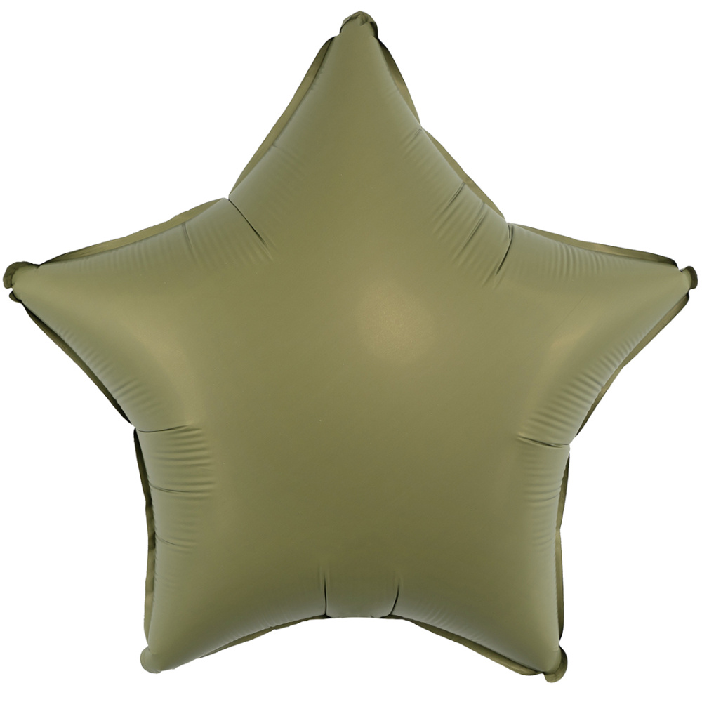 картинка Шар (18''/46 см) Звезда, Оливковый, Матовый, 1 шт. от магазина FiestaGift