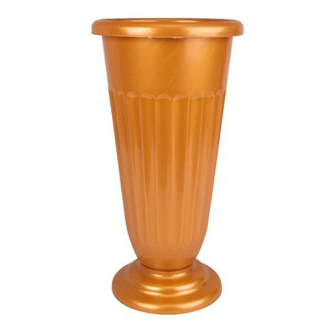 картинка Ваза рифленая D20 Н36 золотая от магазина FiestaGift.ru