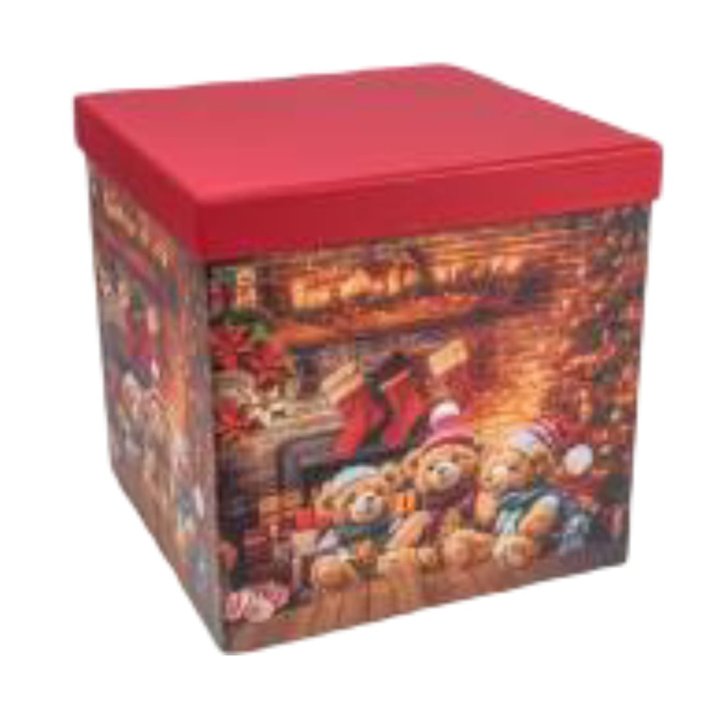 картинка Коробки Куб Набор 1/10 26,5*26,5*26,5 "Новый год"-2688 1/4 от магазина FiestaGift.ru