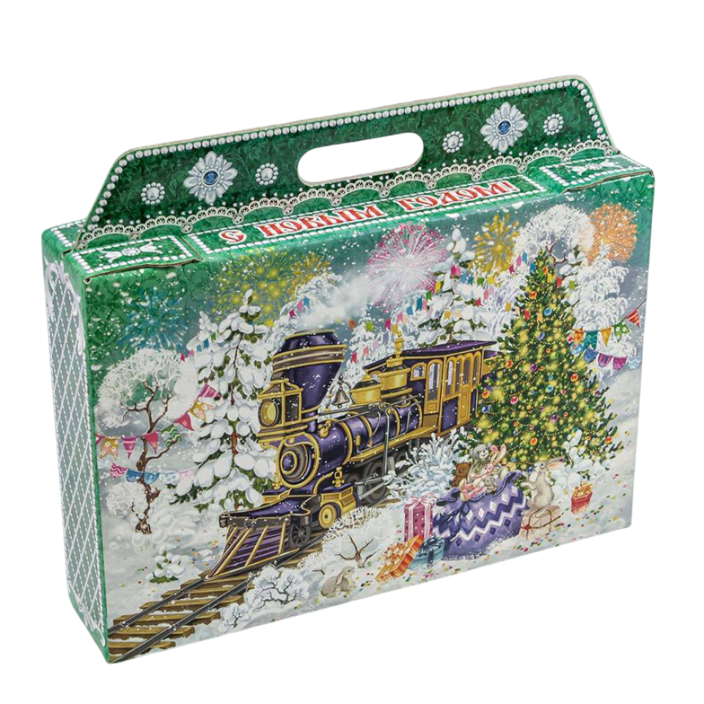 картинка Коробка Сборная 31*27*6,5 "Новогодний экспресс" 1/50 Арт: 7302380 от магазина FiestaGift.ru