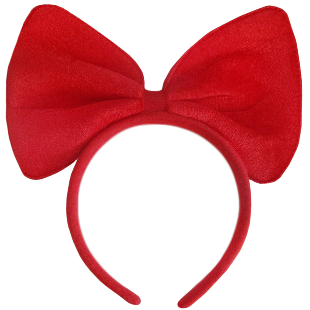 картинка Ободок, Бант, Красный, 1 шт. от магазина FiestaGift