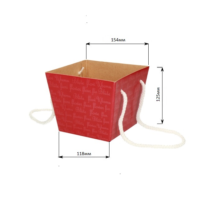 картинка Кашпо 118*154*125 красное 201с от магазина FiestaGift.ru