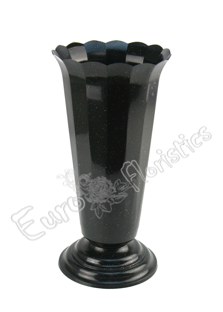картинка Ваза рифленая D23 H45 черная  от магазина FiestaGift.ru