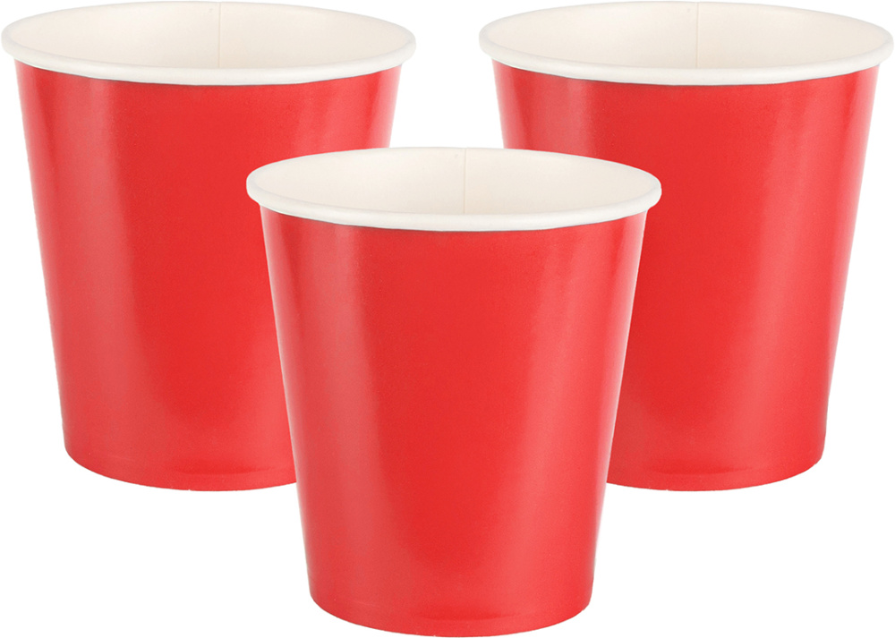 картинка Стаканы (250 мл) Мастхэв, Красный, 6 шт. от магазина FiestaGift
