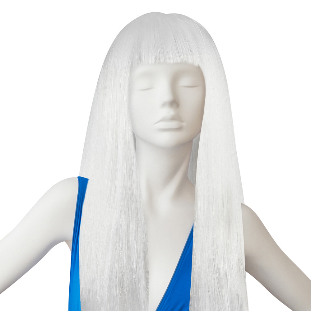 картинка Парик карнавальный, 160 гр, Классик, Белый, 1 шт. в упак. от магазина FiestaGift