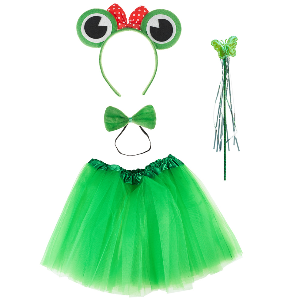 картинка Набор (ободок, юбочка, бантик), Веселый лягушонок, Зеленый, 1 шт. от магазина FiestaGift