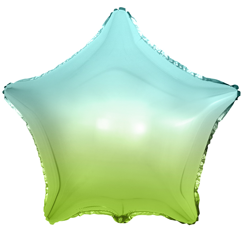 картинка Шар (18''/46 см) Звезда, Голубой, Градиент, 1 шт. от магазина FiestaGift