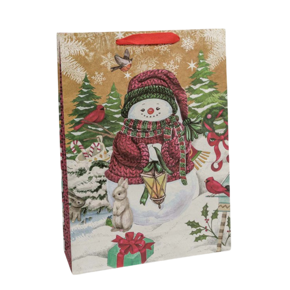 картинка Пакет подарочный Крафт "Новогодний" (микс) 33*45*11 150г 1/20 1/240 от магазина FiestaGift.ru