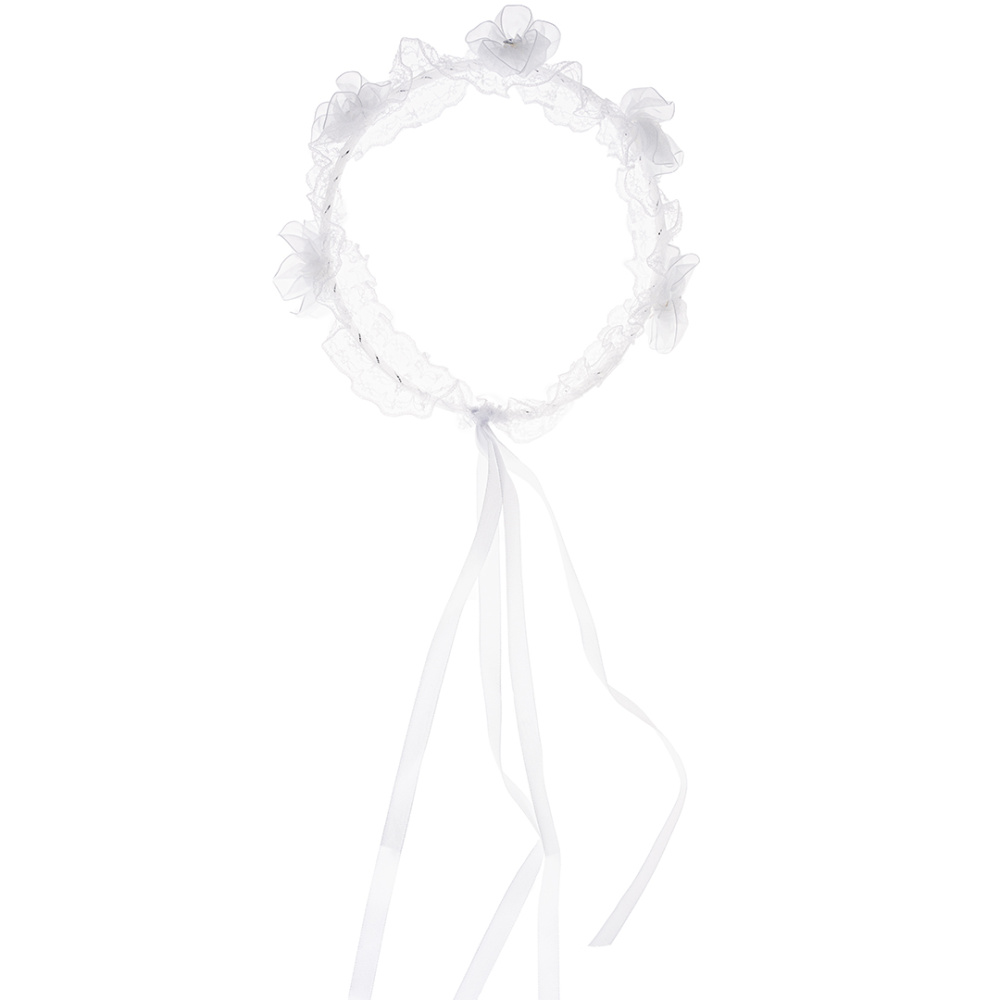 картинка Ободок-венок на Девичник, Белый, 1 шт. от магазина FiestaGift