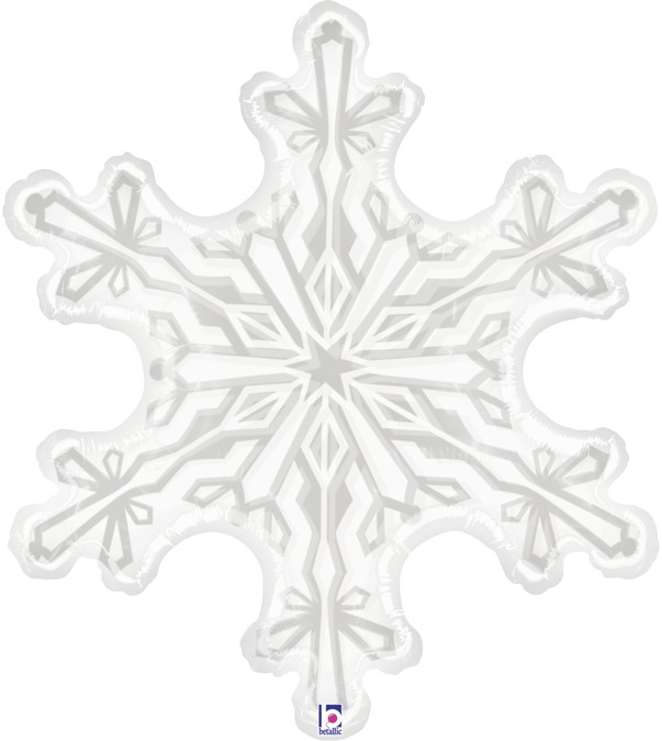 картинка Шар (14''/36 см) Мини-фигура, Снежинка, 1 шт. от магазина FiestaGift