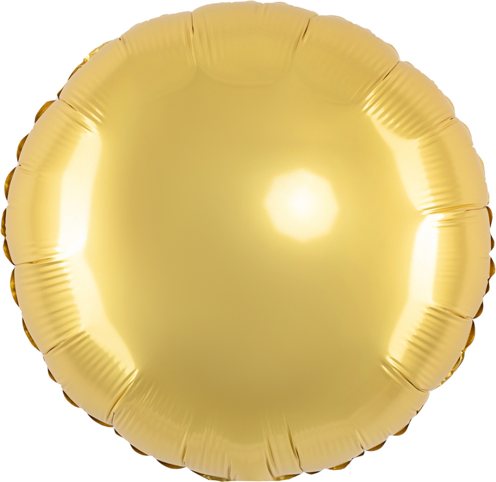 картинка Шар (18''/46 см) Круг, Золото, Сатин, 1 шт. от магазина FiestaGift