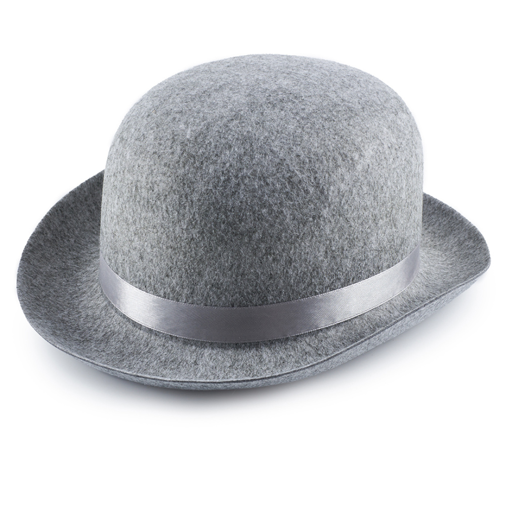 картинка Шляпа Котелок, фетр, Серый, 56-58 разм., 1 шт. от магазина FiestaGift