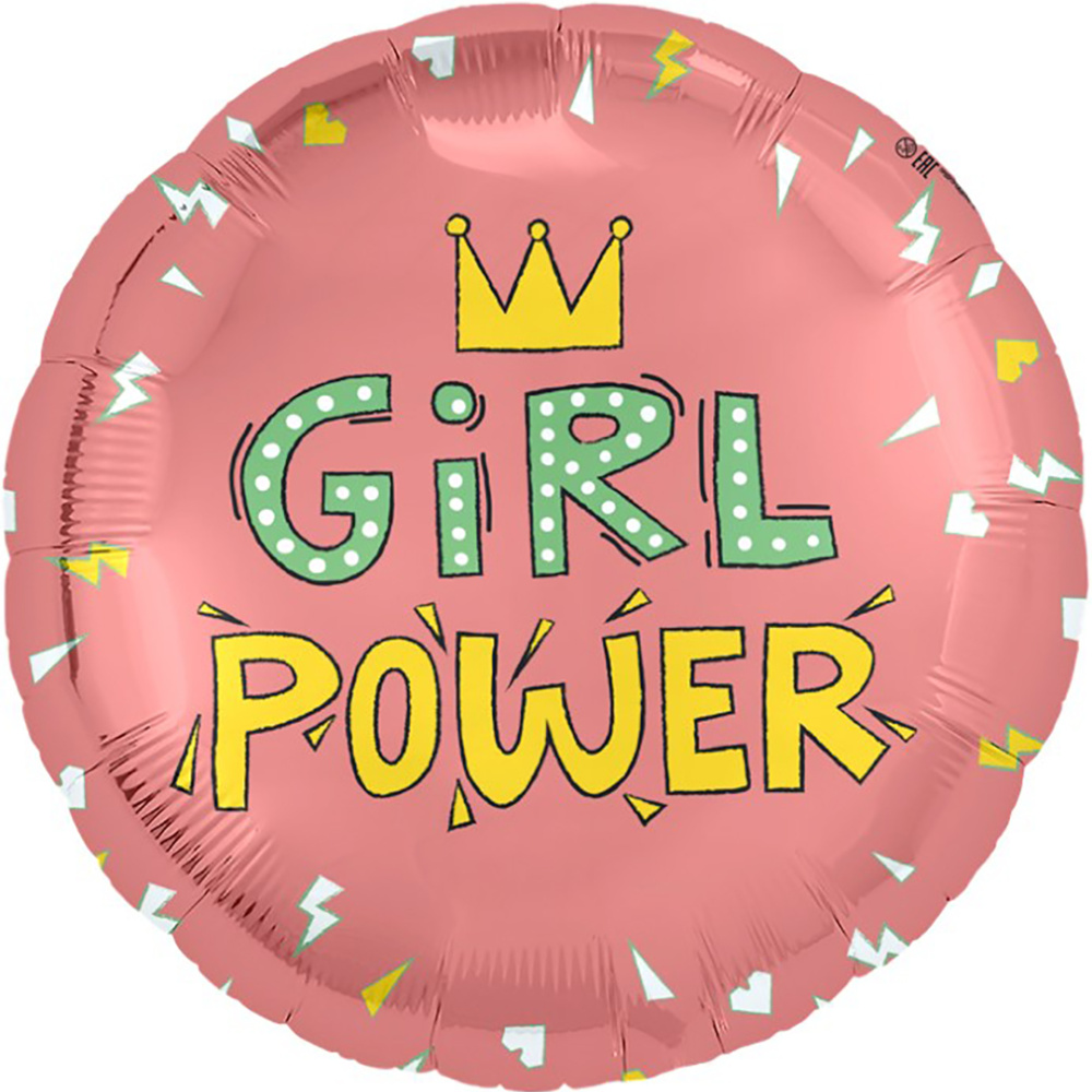картинка Шар (18''/46 см) Круг, Girl Power, 1 шт. от магазина FiestaGift