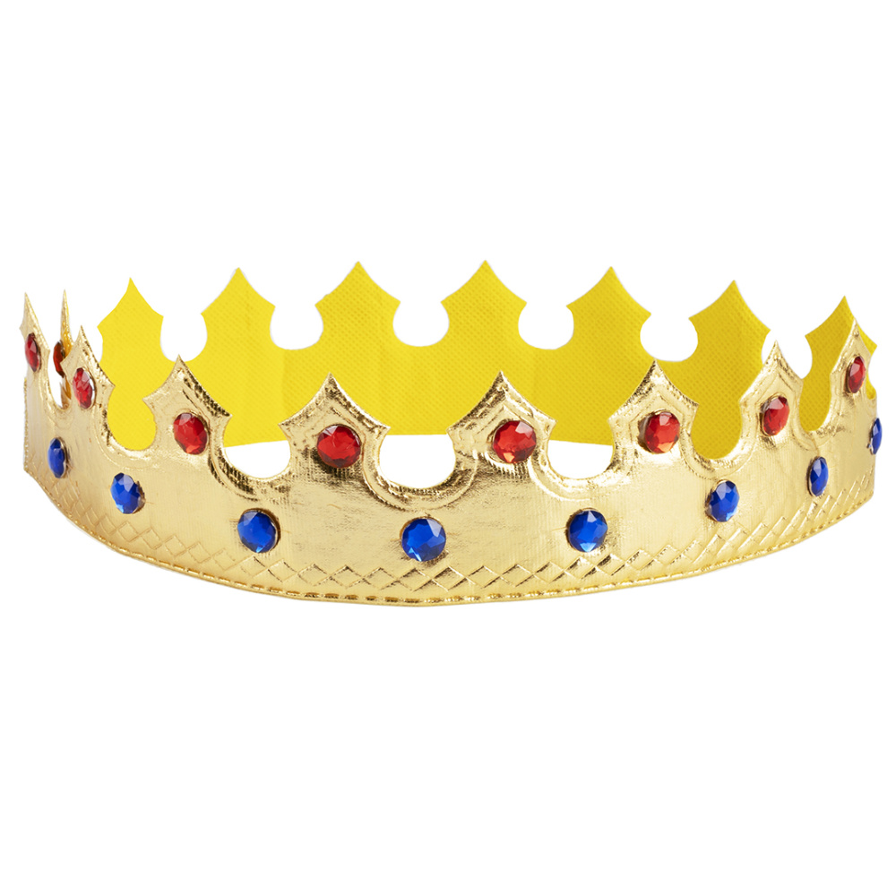картинка Корона тканевая, Принц, Золото, 1 шт. от магазина FiestaGift