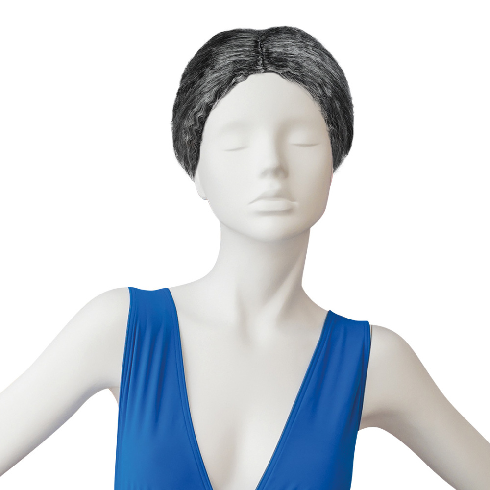 картинка Парик карнавальный, 140 гр, Старушка, Седой, 1 шт. в упак. от магазина FiestaGift