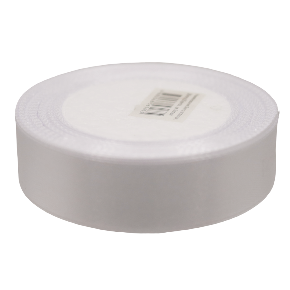 картинка Лента тканная атласная 25мм*25Y Белый  от магазина FiestaGift