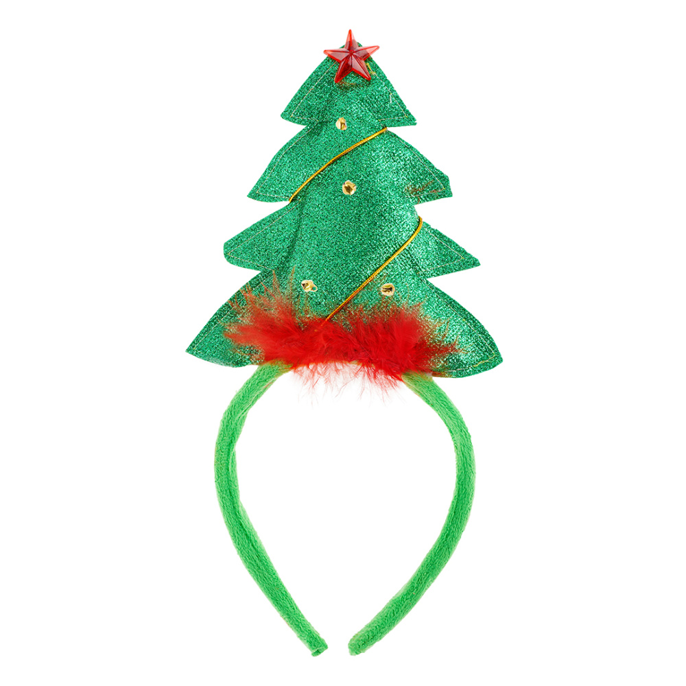 картинка Ободок, Праздничная елочка, Зеленый/Красный, 1 шт. от магазина FiestaGift