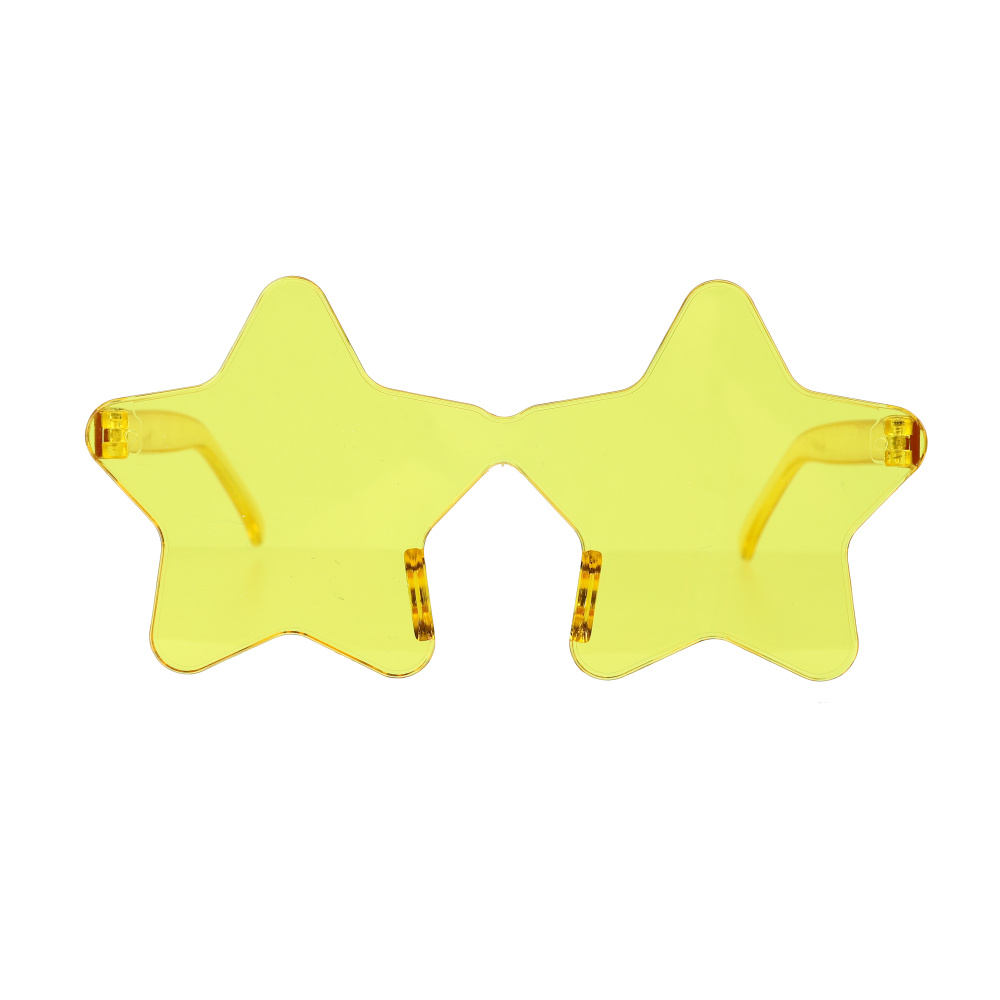 картинка карнавальные очки, Звезда, Желтый, 1 шт. от магазина FiestaGift