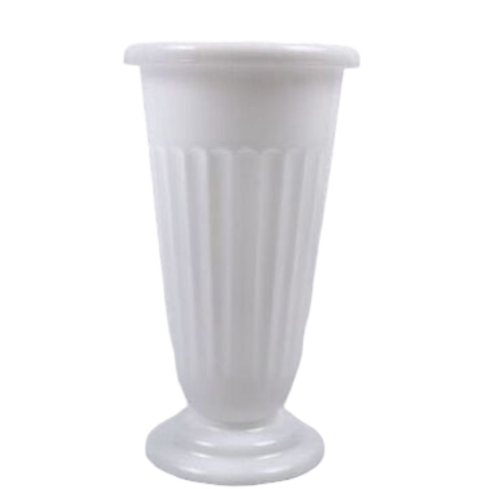 картинка Ваза рифленая D23 Н45  белая от магазина FiestaGift.ru