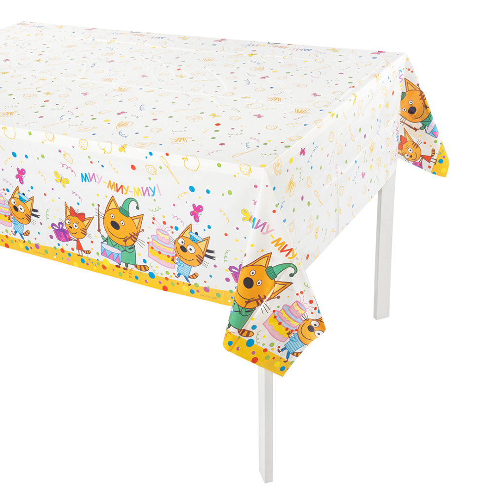 картинка Скатерть одноразовая, Три Кота, 120*180 см, 1 шт. от магазина FiestaGift