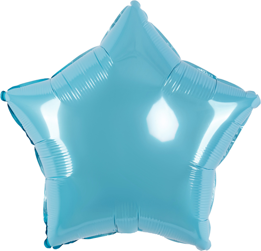 картинка Шар (18''/46 см) Звезда, Голубой, Металлик, 1 шт. от магазина FiestaGift