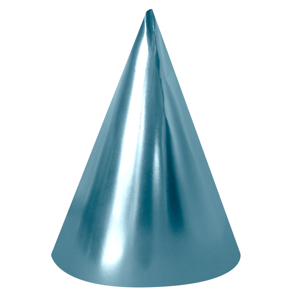 картинка Колпаки, Голубой, Металлик, 16 см, 6 шт. в упак. от магазина FiestaGift