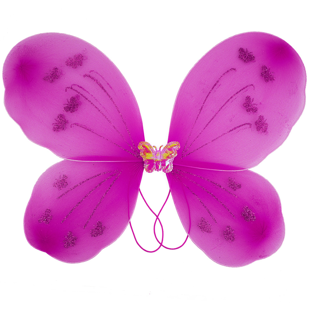 картинка Крылья, Бабочка, Фуксия, с блестками, 48*37 см, 1 шт. от магазина FiestaGift