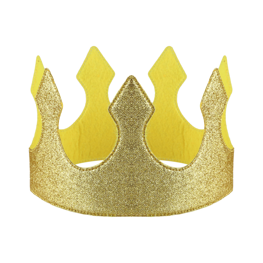 картинка Корона тканевая, Классика, ОГ 58 см, Золото, 1 шт. от магазина FiestaGift