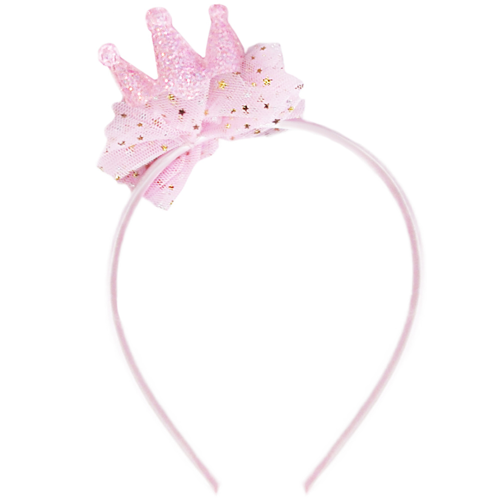 картинка Ободок, Воздушная корона, Розовый, 1 шт. от магазина FiestaGift