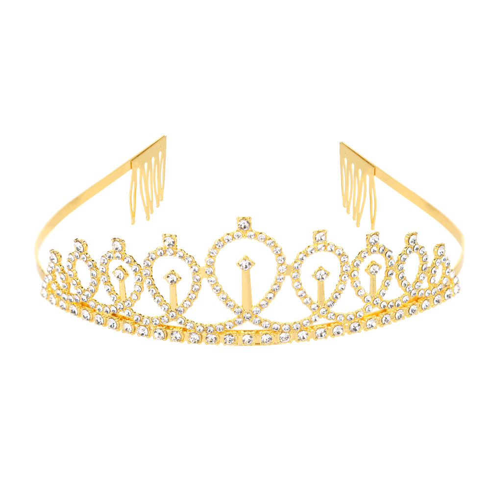 картинка Ободок Корона, Мисс Совершенство, металл, Золото, 1 шт. от магазина FiestaGift
