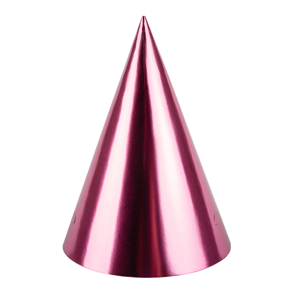 картинка Колпаки, Розовый, Металлик, 16 см, 6 шт. в упак. от магазина FiestaGift