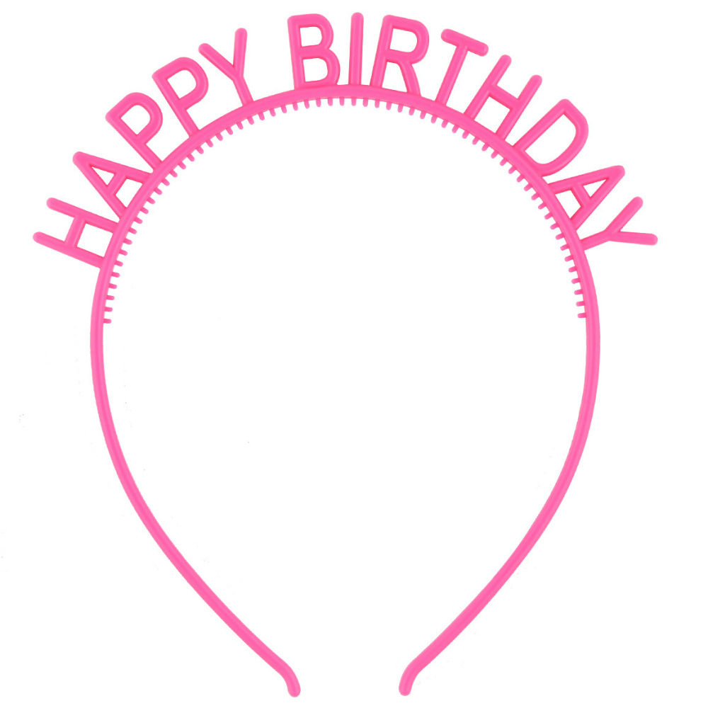картинка Ободок, Happy Birthday, Розовый, 1 шт. от магазина FiestaGift