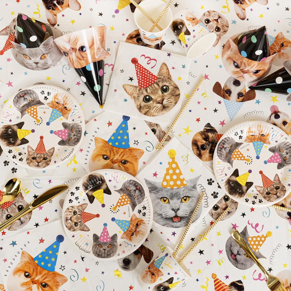 картинка Сервировочные салфетки, Котики, 33*33 см, 20 шт. от магазина FiestaGift