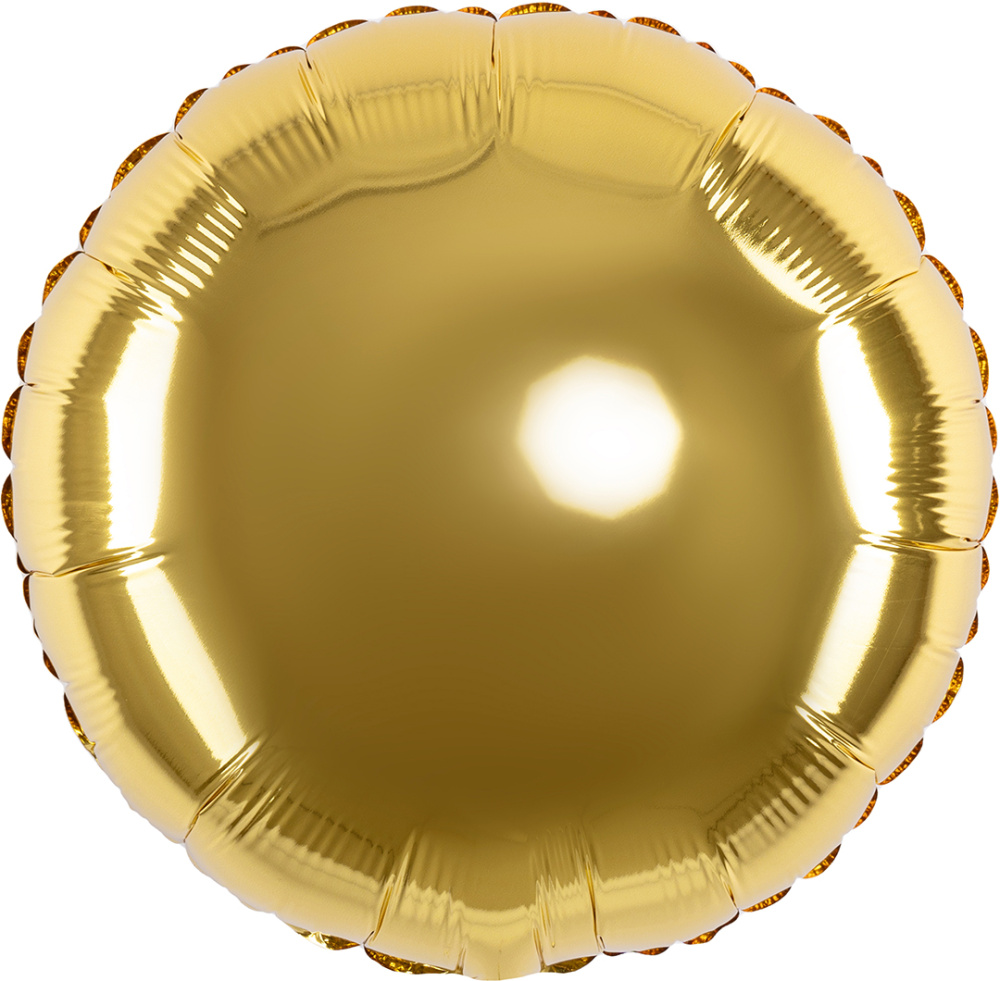картинка Шар (18''/46 см) Круг, Золото, 1 шт. от магазина FiestaGift