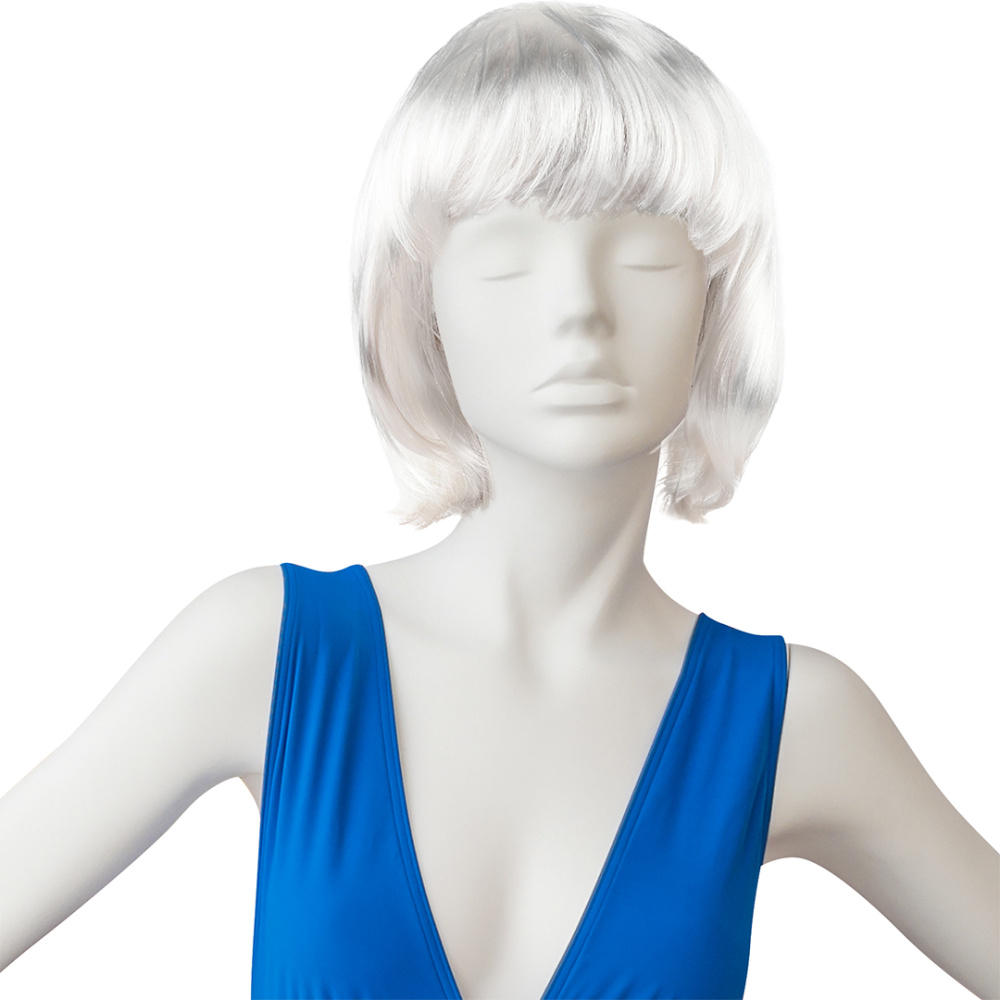 картинка Парик карнавальный, 110 гр, Каре, Платиновый, 1 шт. в упак. от магазина FiestaGift