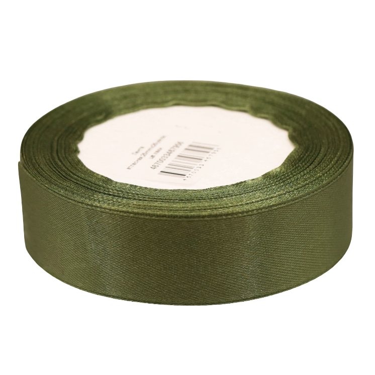 картинка Лента атласная,25mmx25yards, цв.хаки от магазина FiestaGift