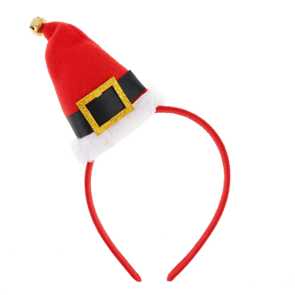 картинка Ободок, Новогодний колпак с бубенчиком, Красный, 1 шт. от магазина FiestaGift