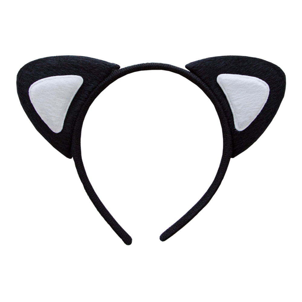 картинка Ободок Кошечка, Черный/Белый, 1 шт. от магазина FiestaGift