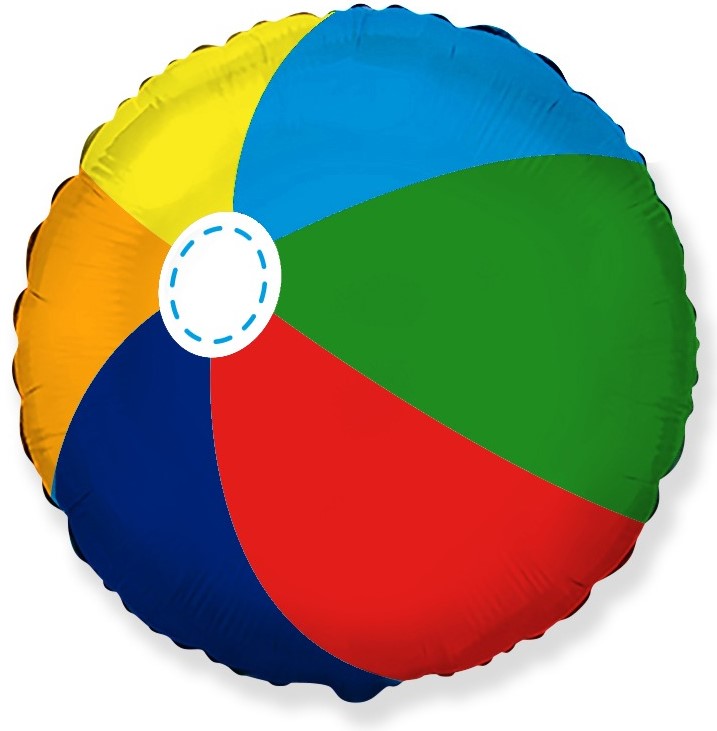 картинка Шар (18''/46 см) Круг, Пляжный мяч, 1 шт. от магазина FiestaGift