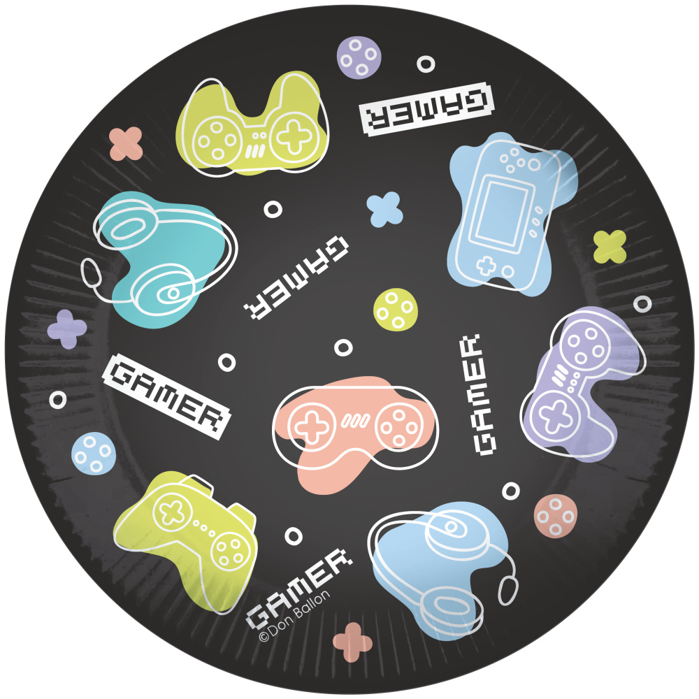 картинка Тарелки (7''/18 см) Геймер, 6 шт. от магазина FiestaGift