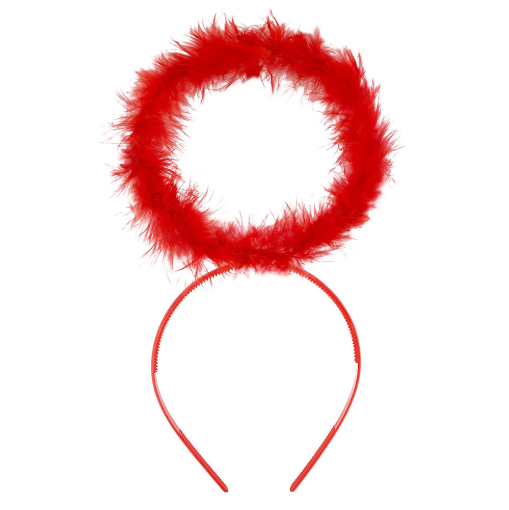 картинка Ободок, Ангел, Красный, 1 шт. от магазина FiestaGift