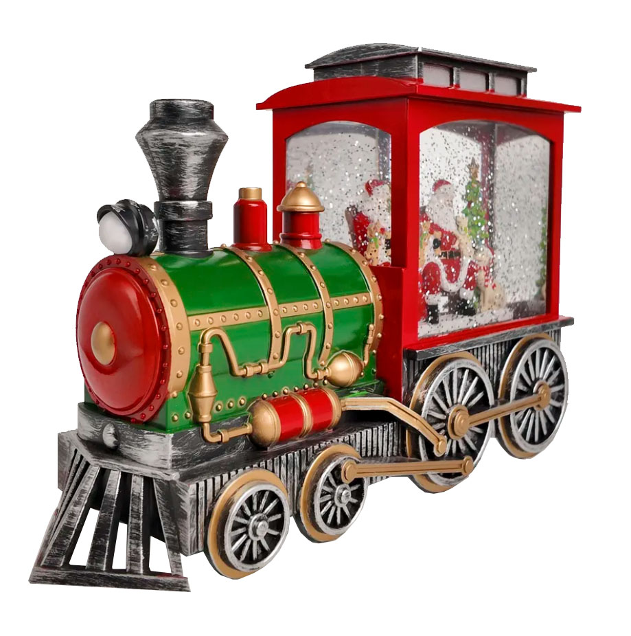 картинка Новогодний музыкальный светильник со снегом паровоз от магазина FiestaGift