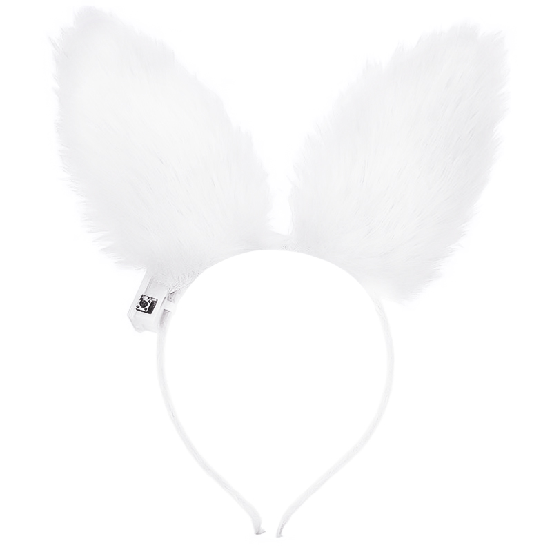 картинка Светодиодный ободок, Зайка, Пушистые ушки, Белый, 1 шт. от магазина FiestaGift