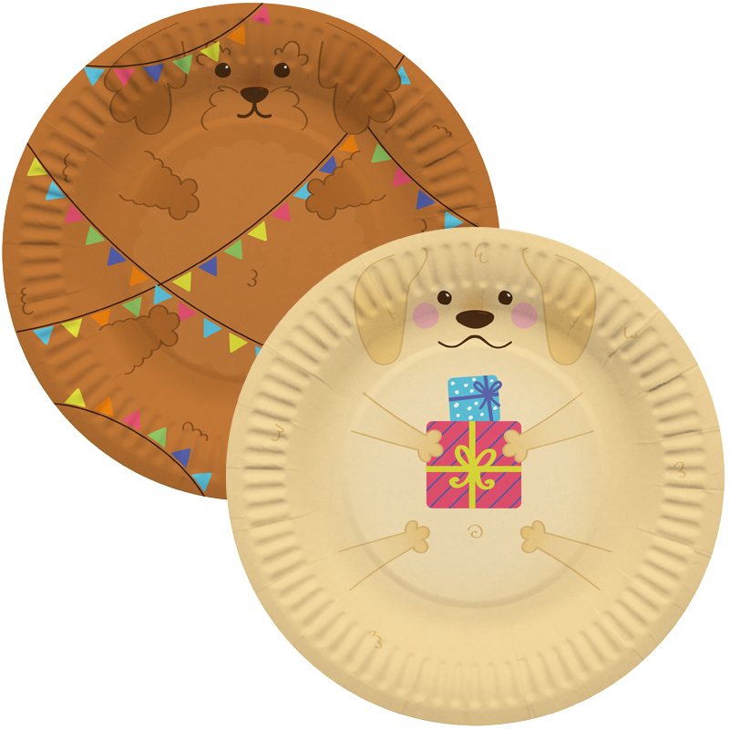 картинка Тарелки (7''/18 см) Милые собачки, 6 шт. от магазина FiestaGift