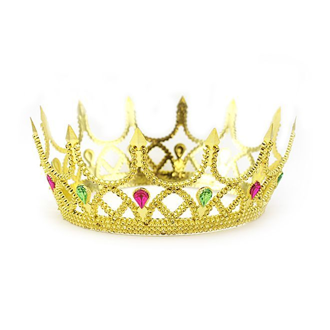 картинка Корона пластиковая, Элегант, Золото, 1 шт. от магазина FiestaGift