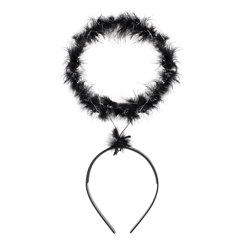 картинка Ободок, Ангел, Черный, 1 шт. от магазина FiestaGift