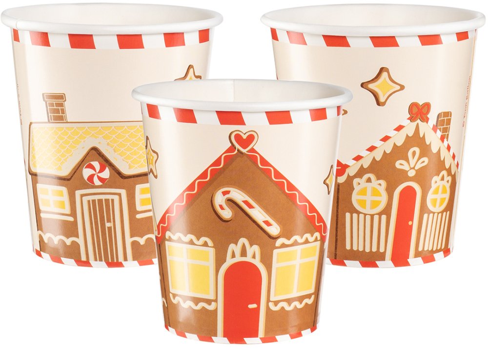 картинка Стаканы (250 мл) Пряничный человечек, 6 шт. от магазина FiestaGift
