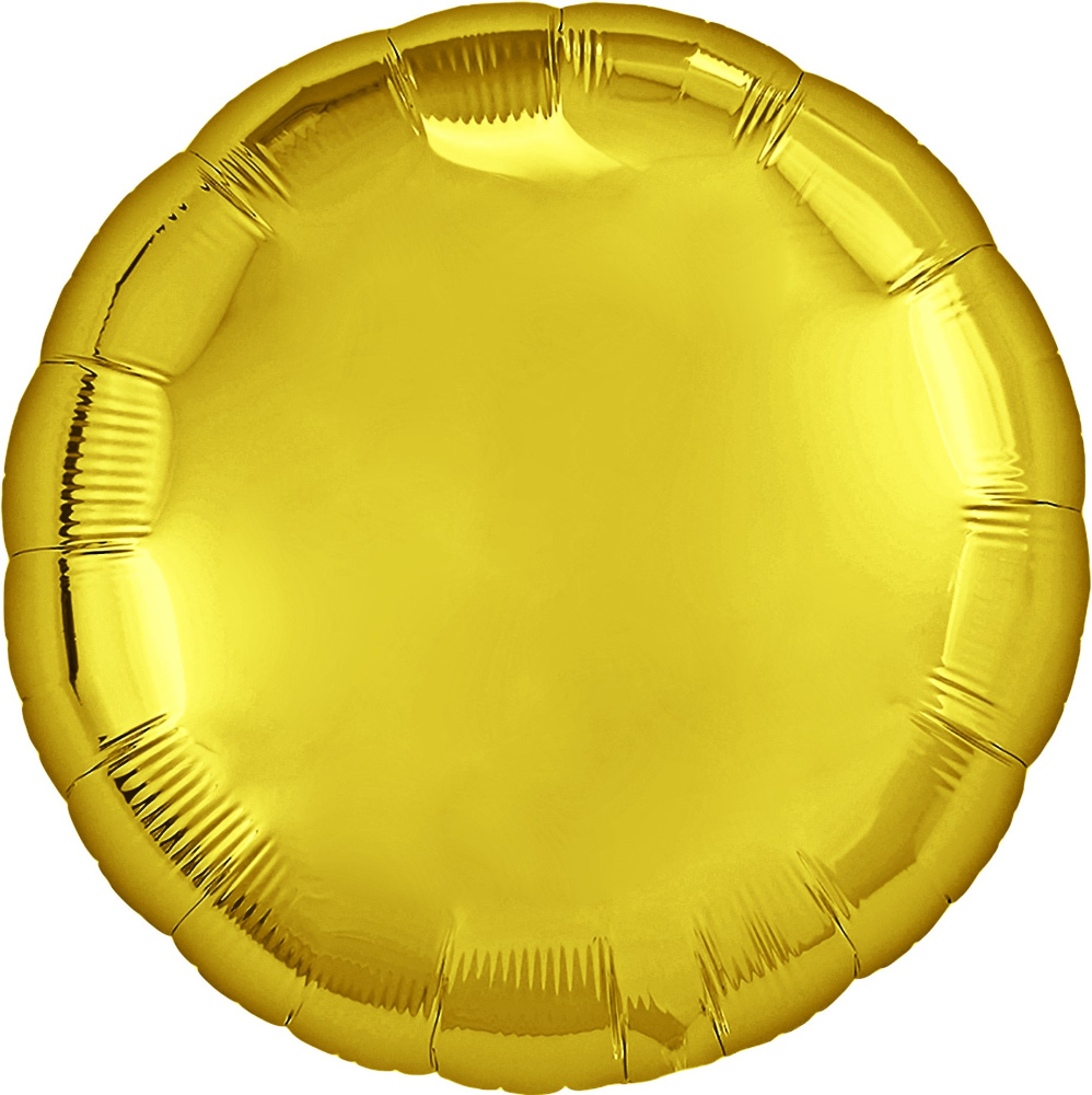 картинка Шар (18''/46 см) Круг, Золото, 1 шт. от магазина FiestaGift