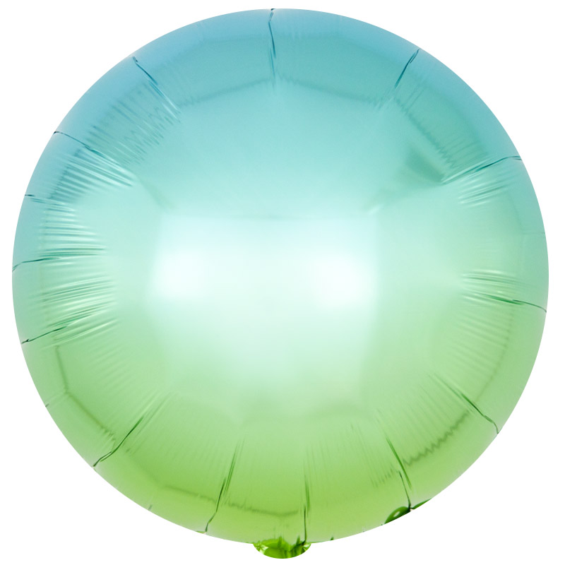 картинка Шар (18''/46 см) Круг, Голубой, Градиент, 1 шт. от магазина FiestaGift