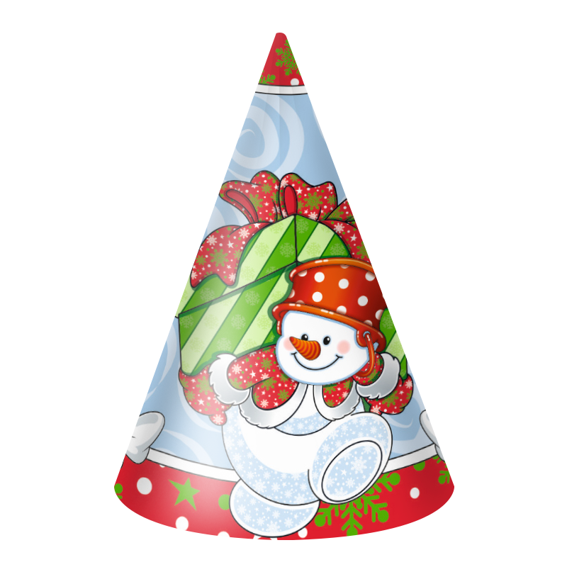 картинка Колпаки, Снеговик с подарками, 6 шт. в упак. от магазина FiestaGift